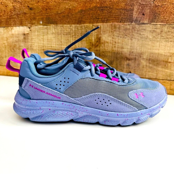 NWOT Under Armour 2022 Charged Verssert Speckle Aurora Purple Running Shoes - Picture 3 of 11